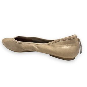 Frye Women Regina Ballet Flat Leather Shoes Ash Cream Womens 5.5 FLAWED